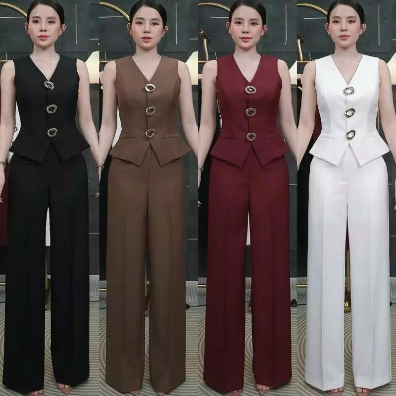 B80 – Set gile và quần suông thiết kế